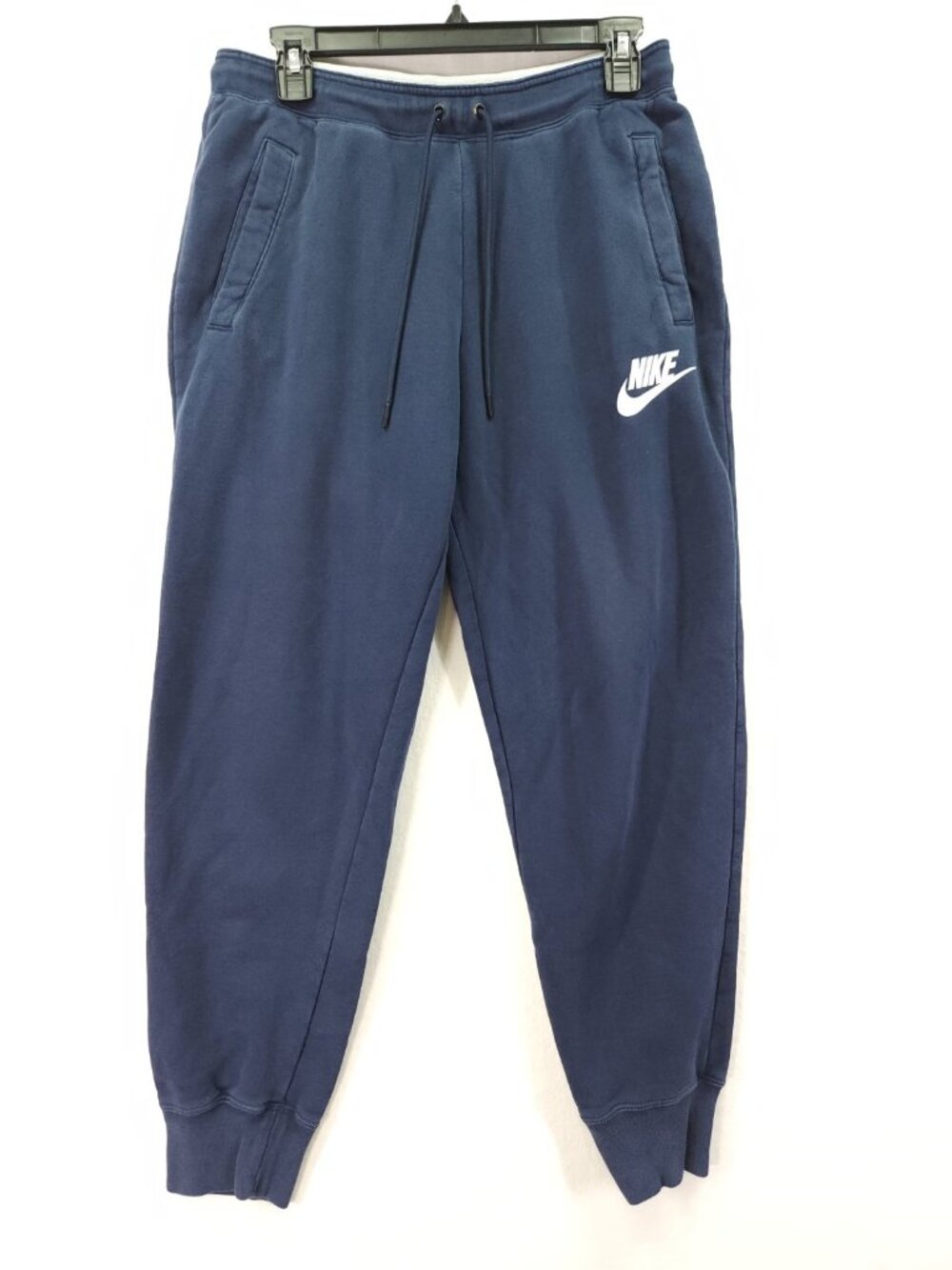 Nike Mens Medium 30x29 Blue Club Fleece Joggers Tapered Sweatpants Just Do It